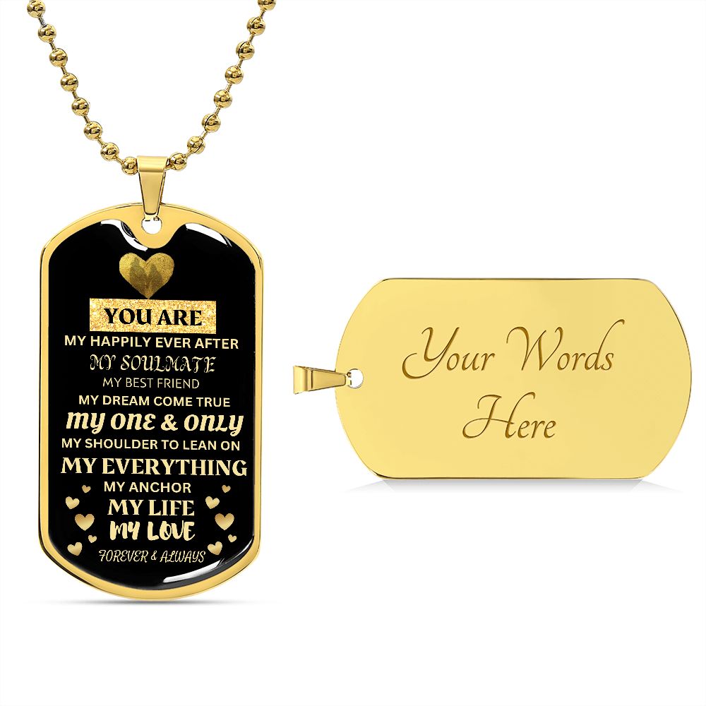 YOU ARE MY EVERYTHING MILITARY NECKLACE FOR HUSBAND WIFE SOULMATE G Say it forever gifts